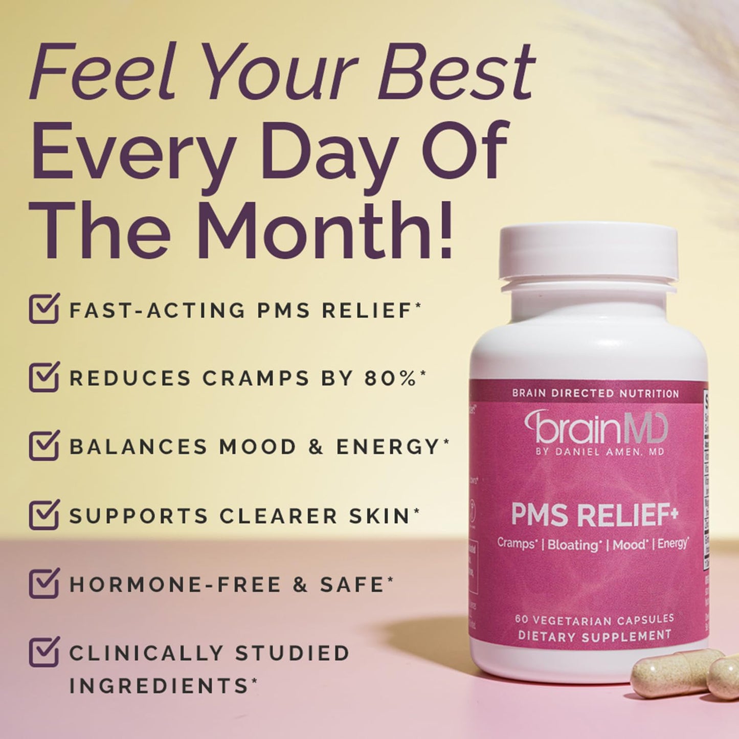 BRAINMD PMS Relief 60 Capsules