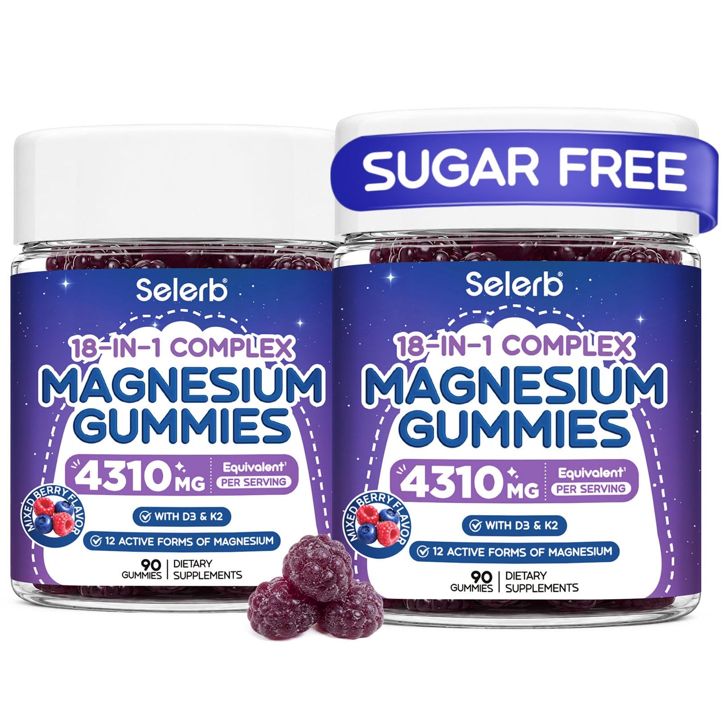 Selerb 18 in 1 Magnesium Complex Gummies, 180 Gummies