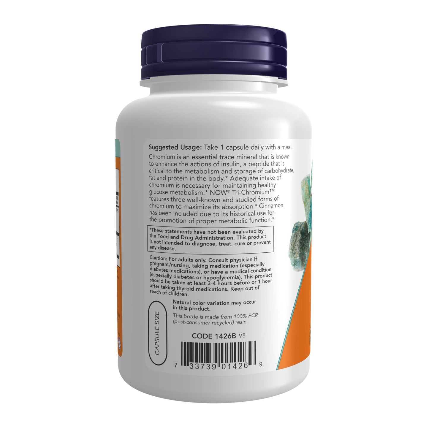 NOW Foods Tri-Chromium 500 mcg Capsules, 1 Capsule