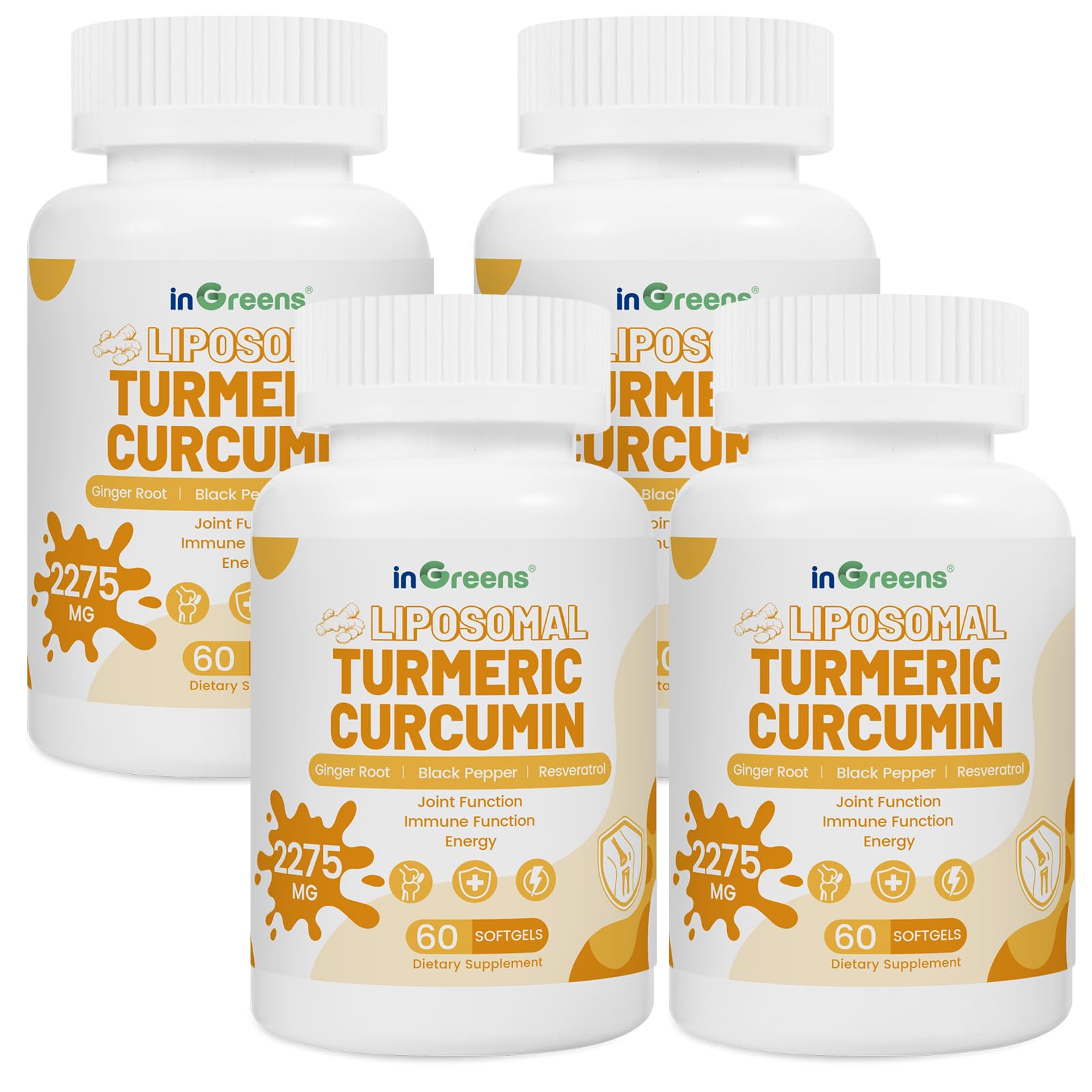 inGreens Turmeric Supplement Softgels, 240 Softgels
