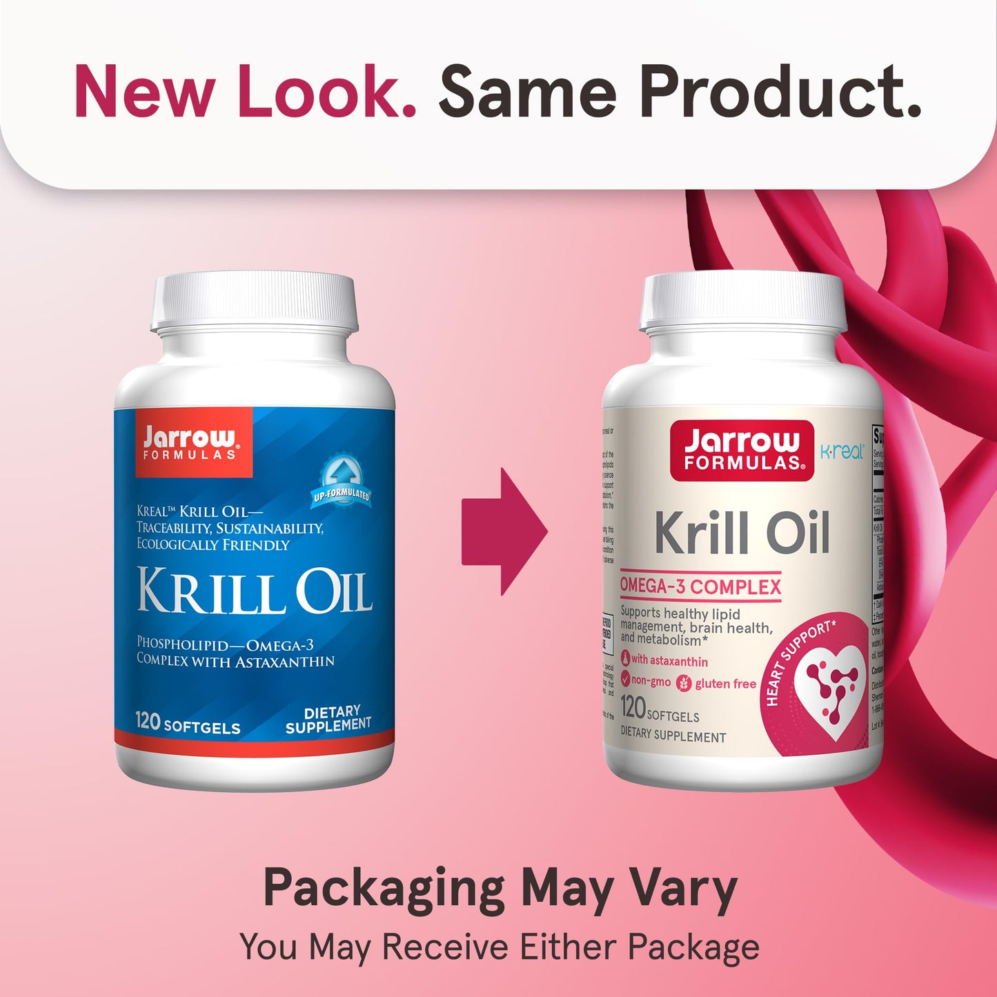 Jarrow Formulas Krill Oil Phospholipid Omega-3 Complex with Astaxanthin 120 Softgels