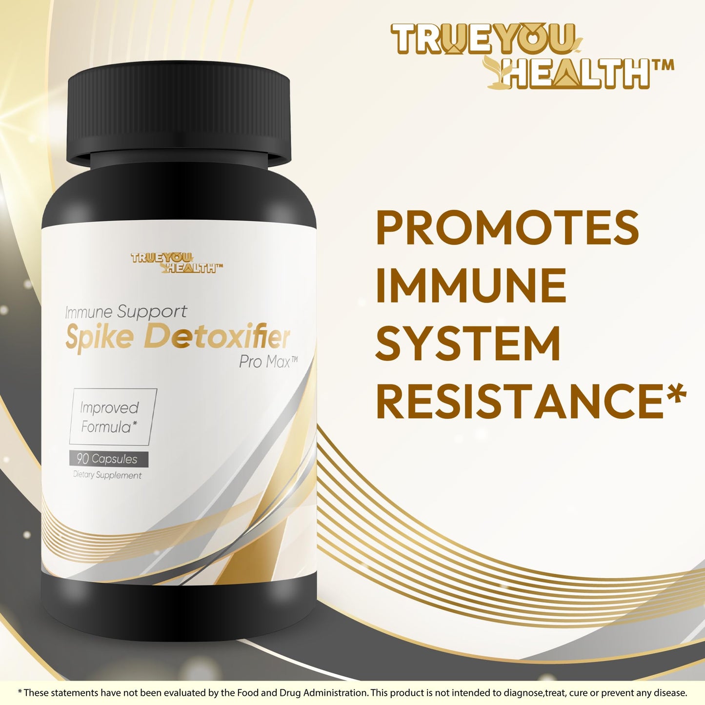 True You Health Immune Support Spike Detoxifier Pro Max 90 Capsules