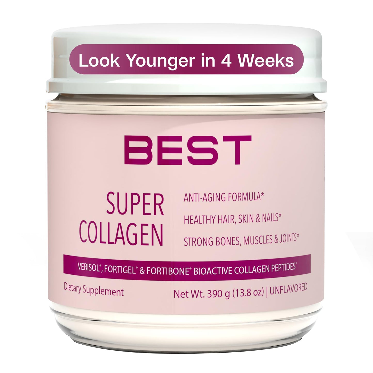 BEST Supplements FORTIBONE Collagen Powder 13.8 oz