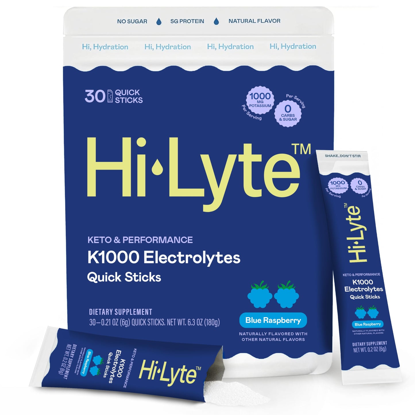 Hi-Lyte K1000 Electrolytes Quick Sticks Powder 6.3