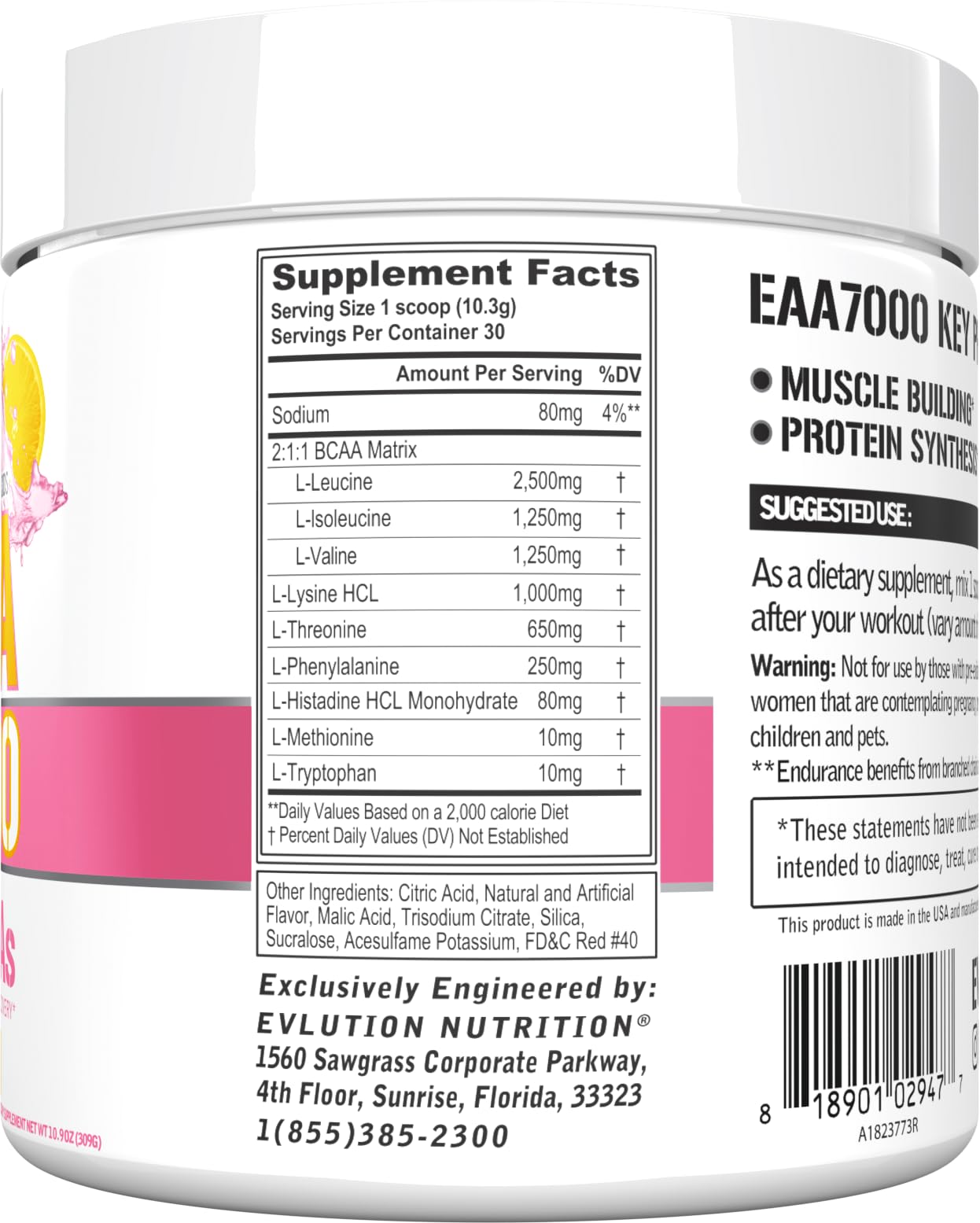 Evlution EAAs Amino Acids Powder 10.9 Ounce