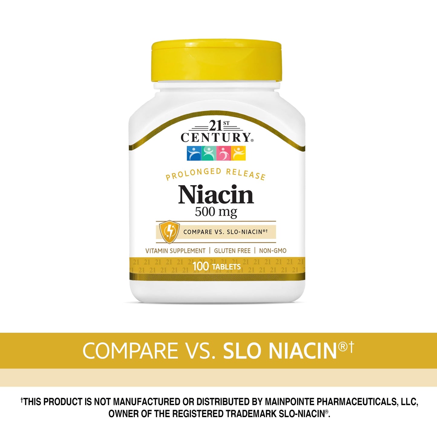 21st Century Niacin 500mg Prolonged Release Tablets, 100 Tablets