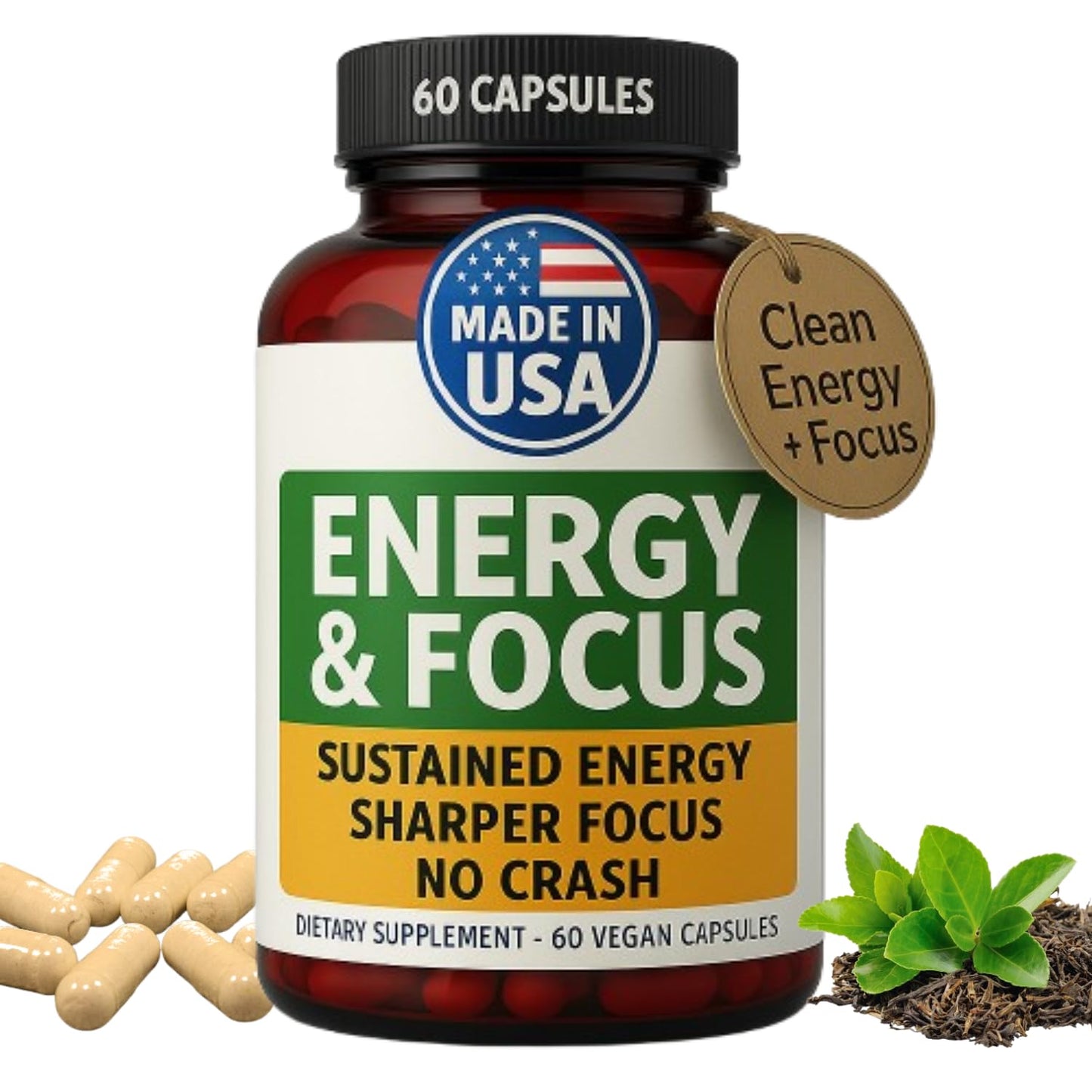 Green Regimen Energy & Focus Capsules 60 Capsules