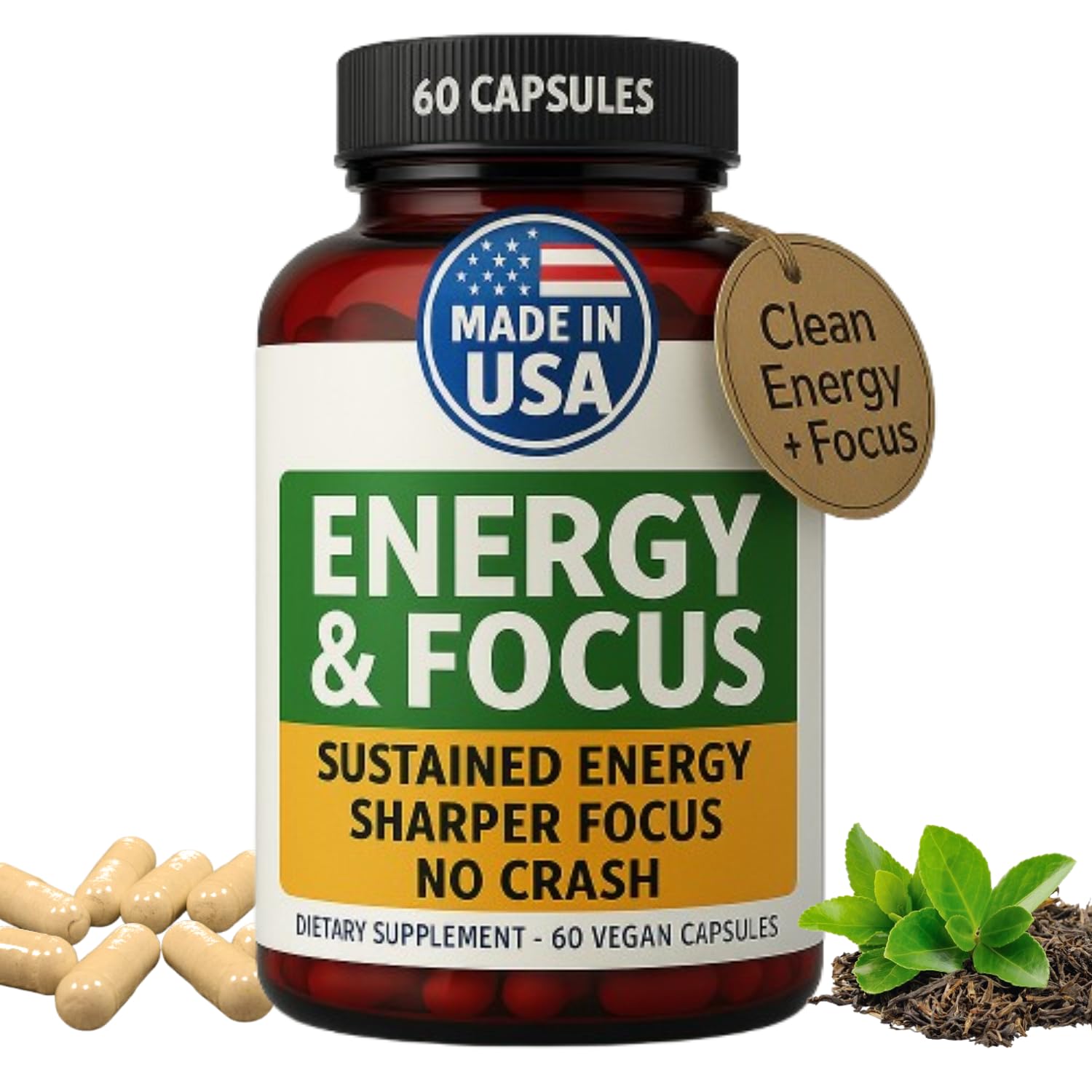Green Regimen Energy & Focus Capsules 60 Capsules