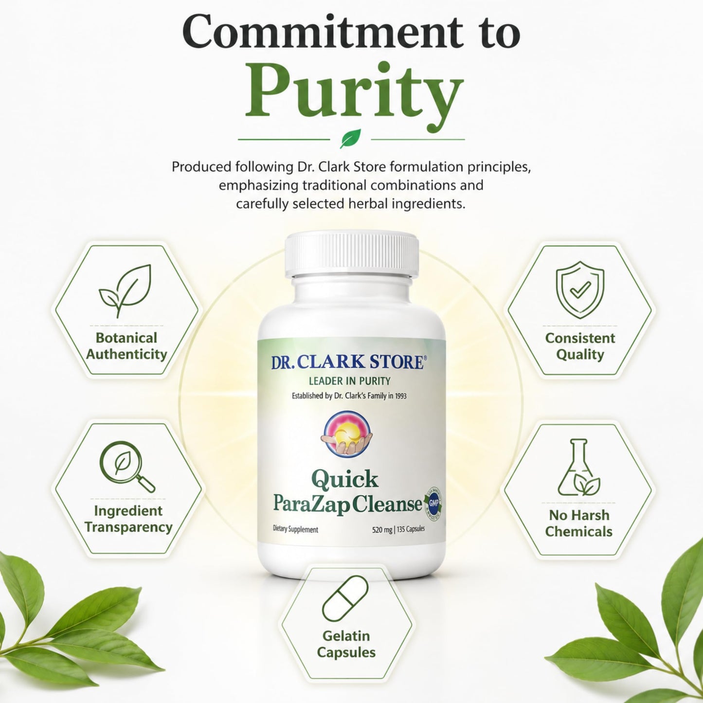Dr Clark Store para-Zap 520mg Capsule, 135 Count