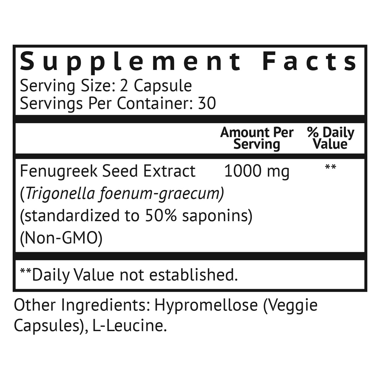 VitaMonk FenuTrax Fenugreek Extract - Testosterone Support - Stronger Than Testofen Capsules, 60 Count