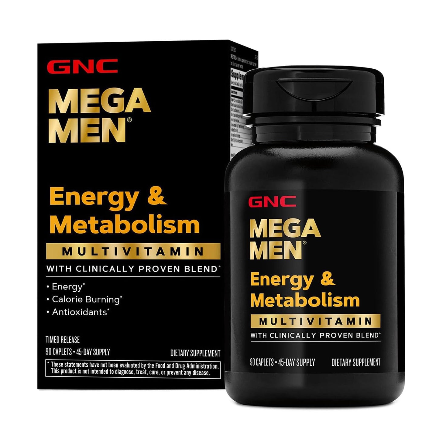 GNC Mega Men Energy & Metabolism Multivitamin for Men 90 Caplets