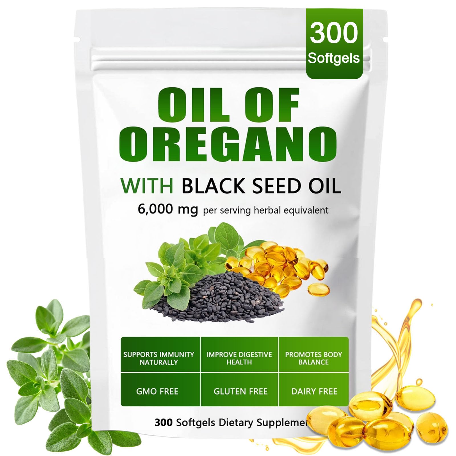 ixarco Oil of Oregano with Black Seed Oil Capsules, 1 Capsule
