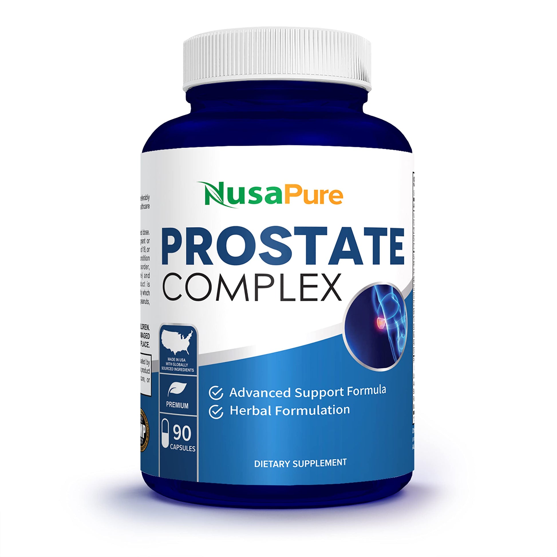 NusaPure Saw Prostate Palmetto with B Complex & Graviola Capsules 90 Count