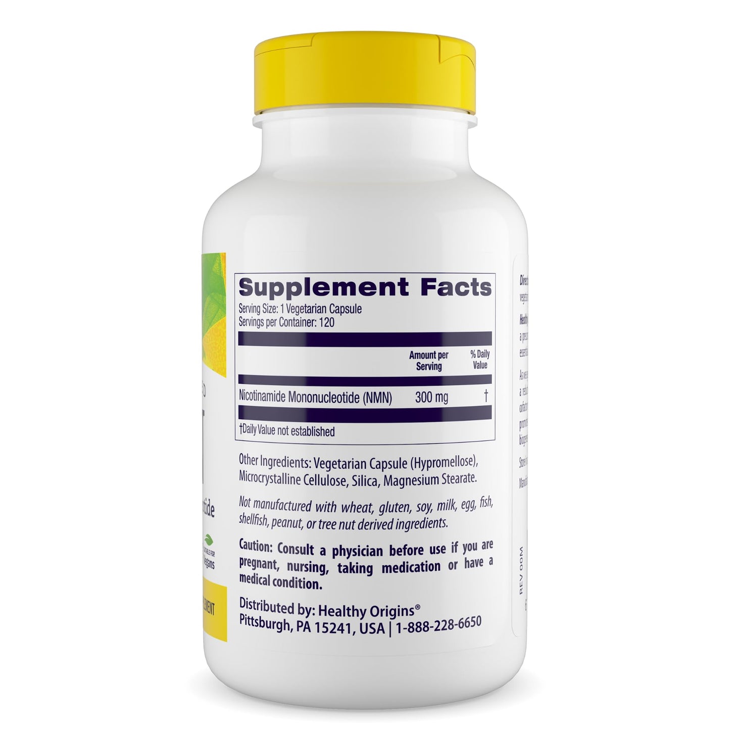Healthy Origins NMN Nicotinamide Mononucleotide 300 mg Capsule, 60 Count