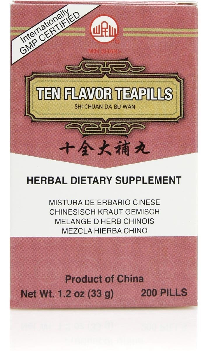 Plum Flower Shi Chuan Da Bu Wan (Ten Flavor Teapills) Tablets, 200
