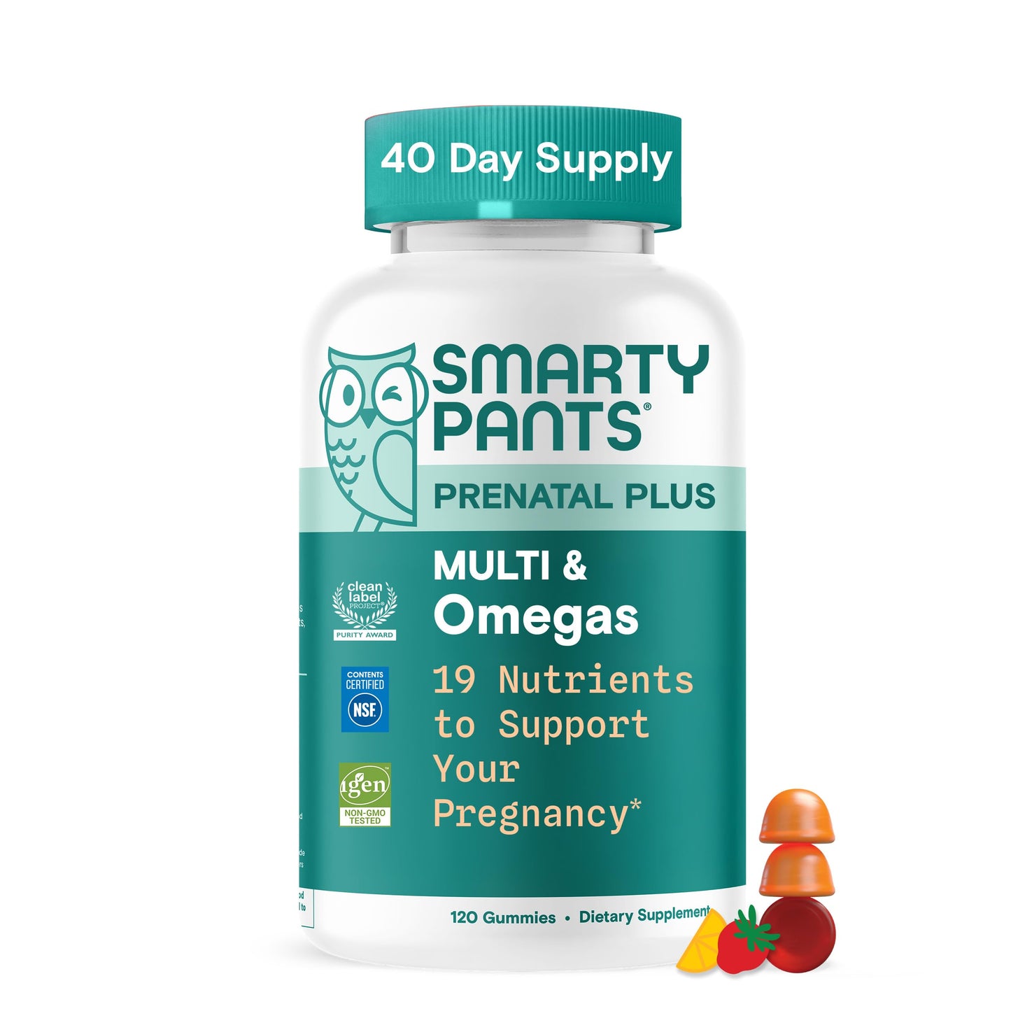 SmartyPants Prenatal Multivitamin Gummies, 120 Count