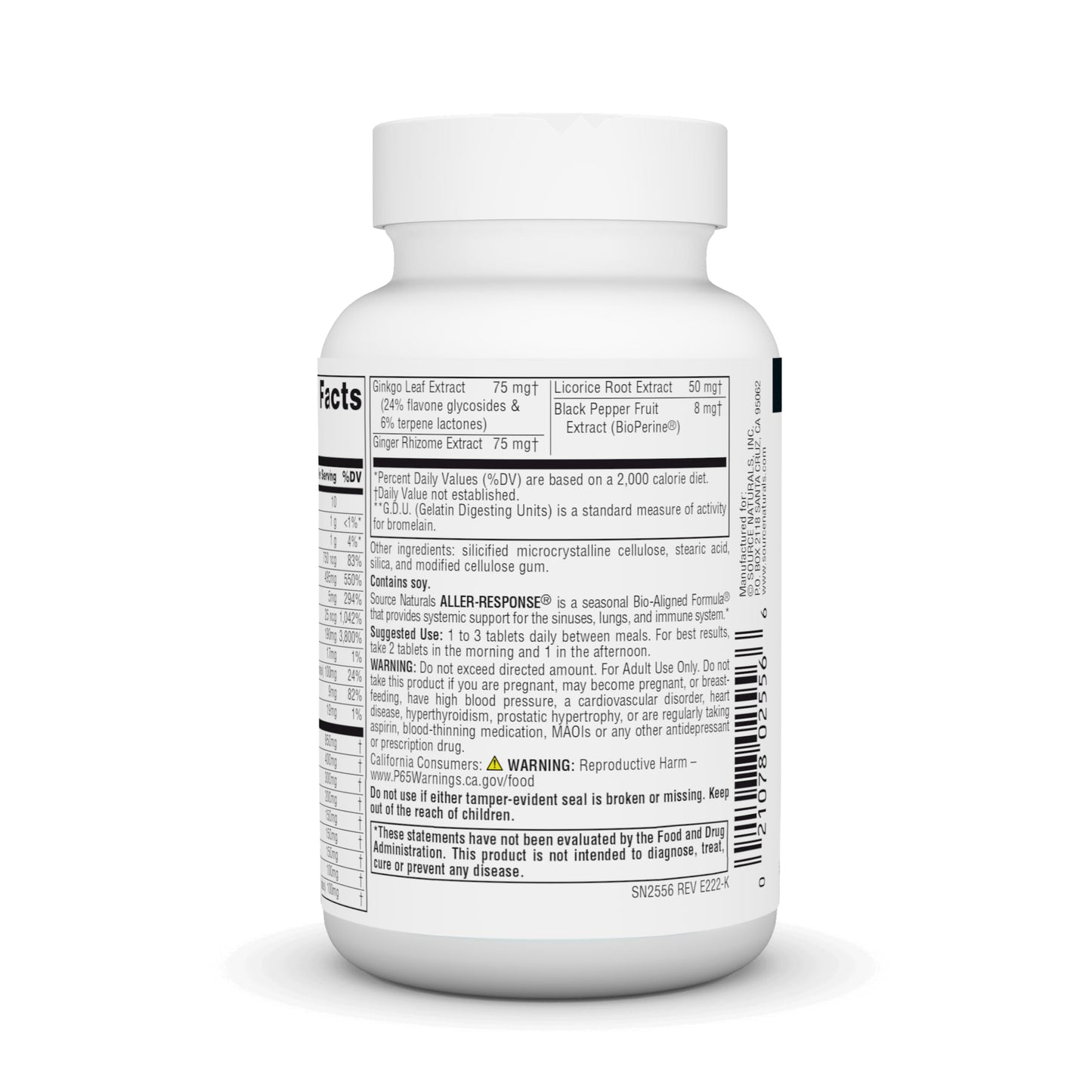 Source Naturals Aller-Response, Seasonal Immune Support Tablet, 30 Tablets
