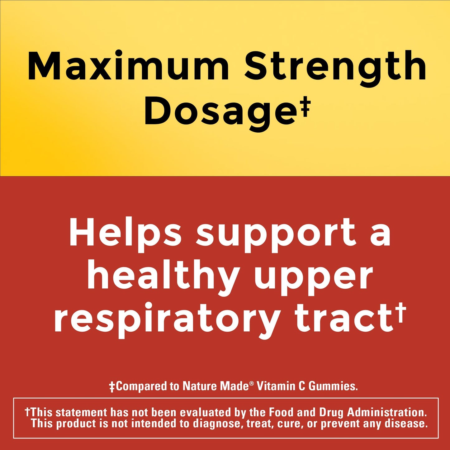 Nature Made Maximum Strength Dosage Vitamin C 1000mg per Serving, Immune Support Vitamin C Gummies for Adults, 80 Gummies, 20 Day Supply