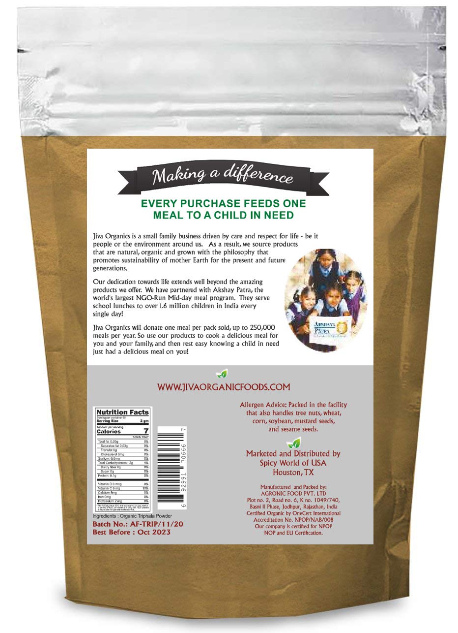 Jiva Organics Triphala Powder 7 Ounce