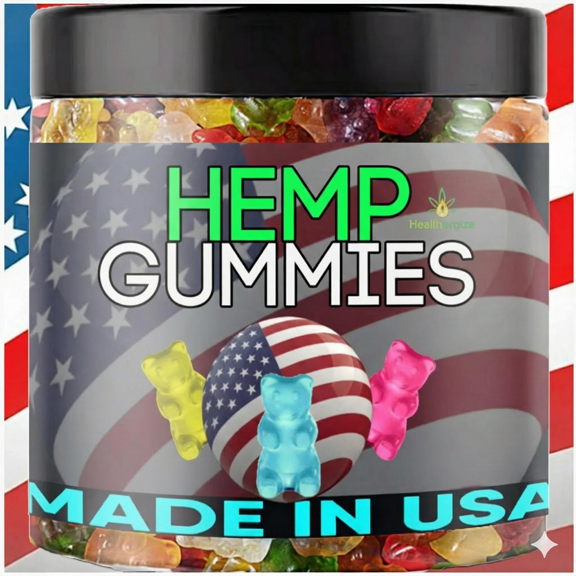 Healthergize Hemp Gummies Calm Sleep and Relaxation Chewable 96 Count