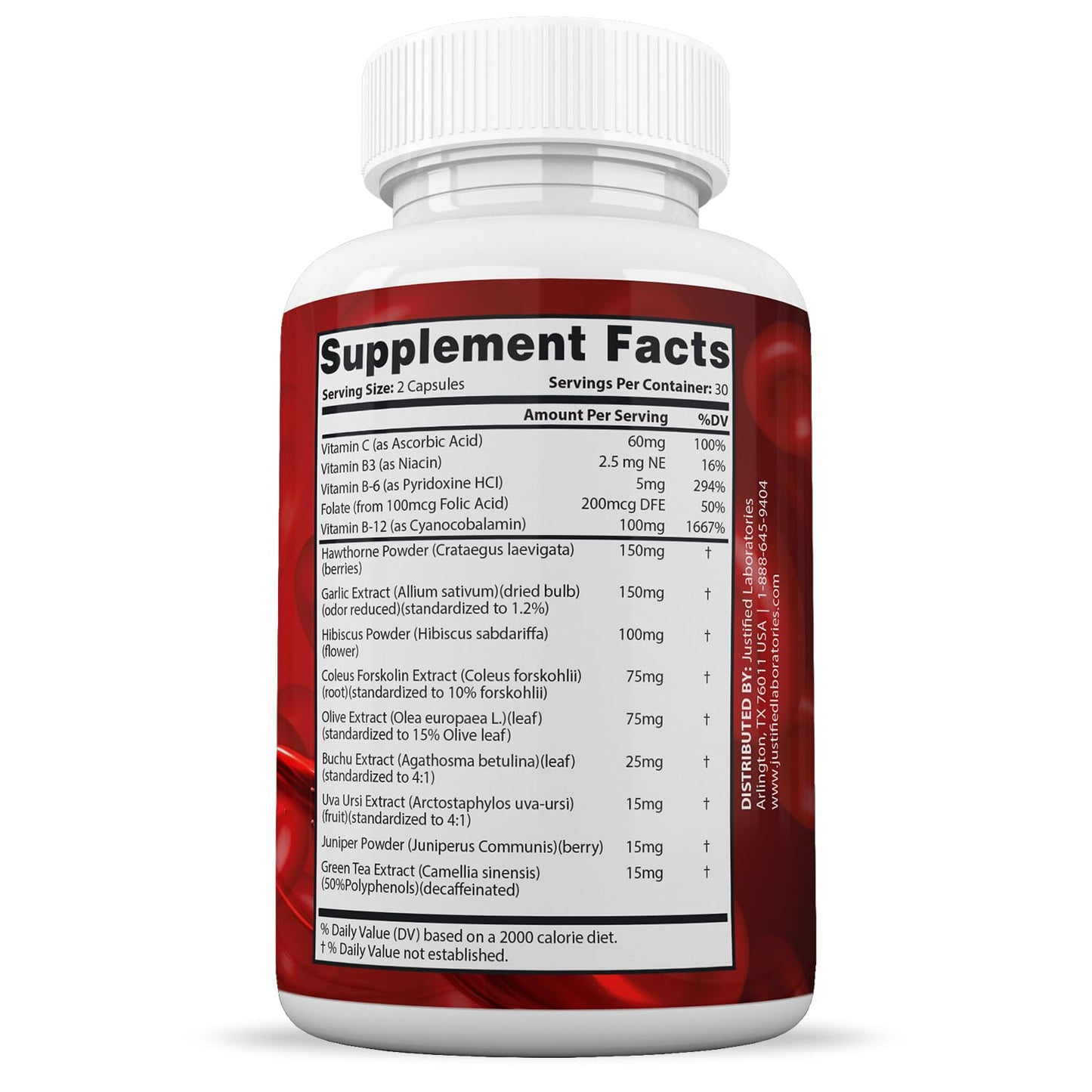 Justified Laboratories Reversirol Advanced Formula 620mg Formula Supplement Capsule, 60 Capsules