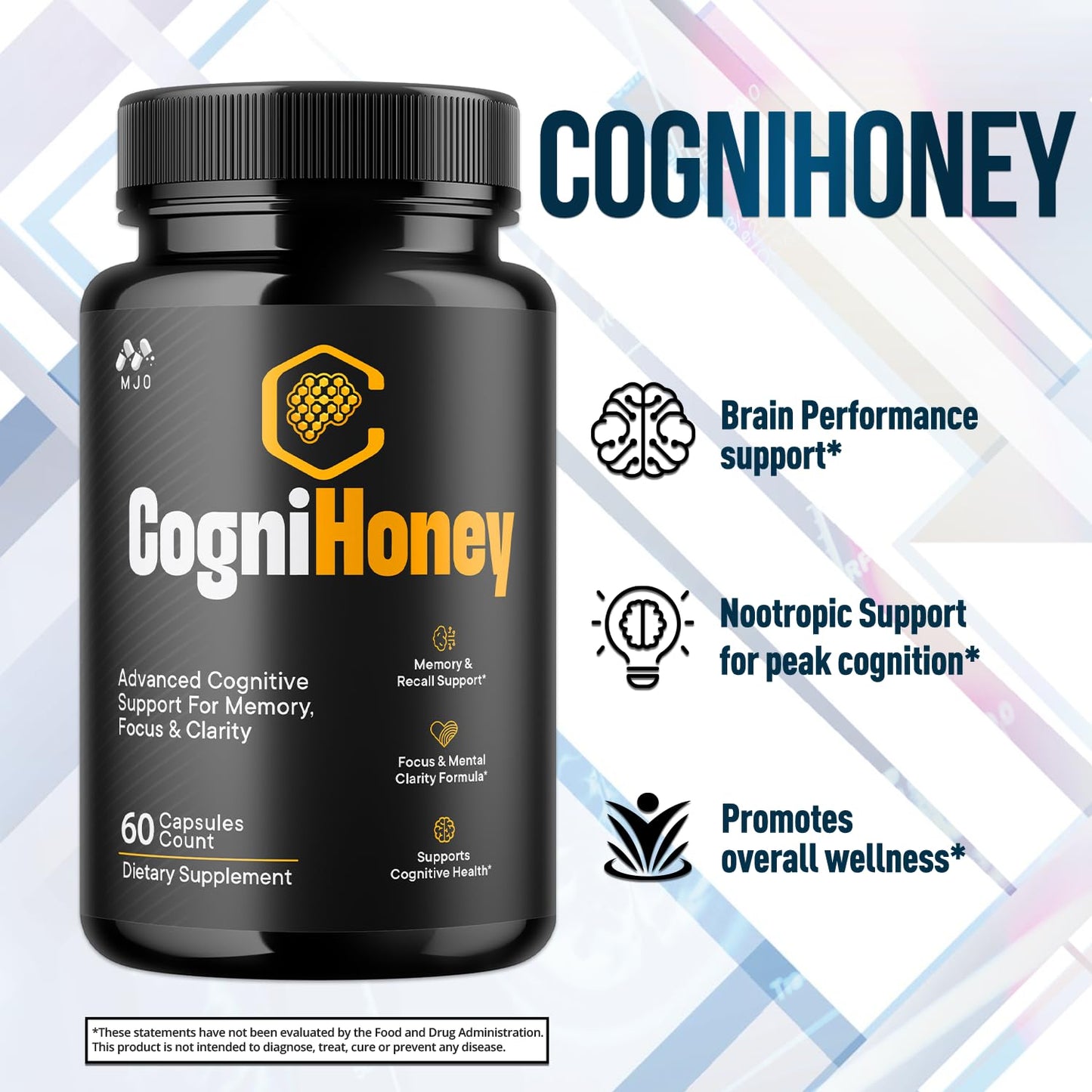MJO CogniHoney Capsules 120 Capsules