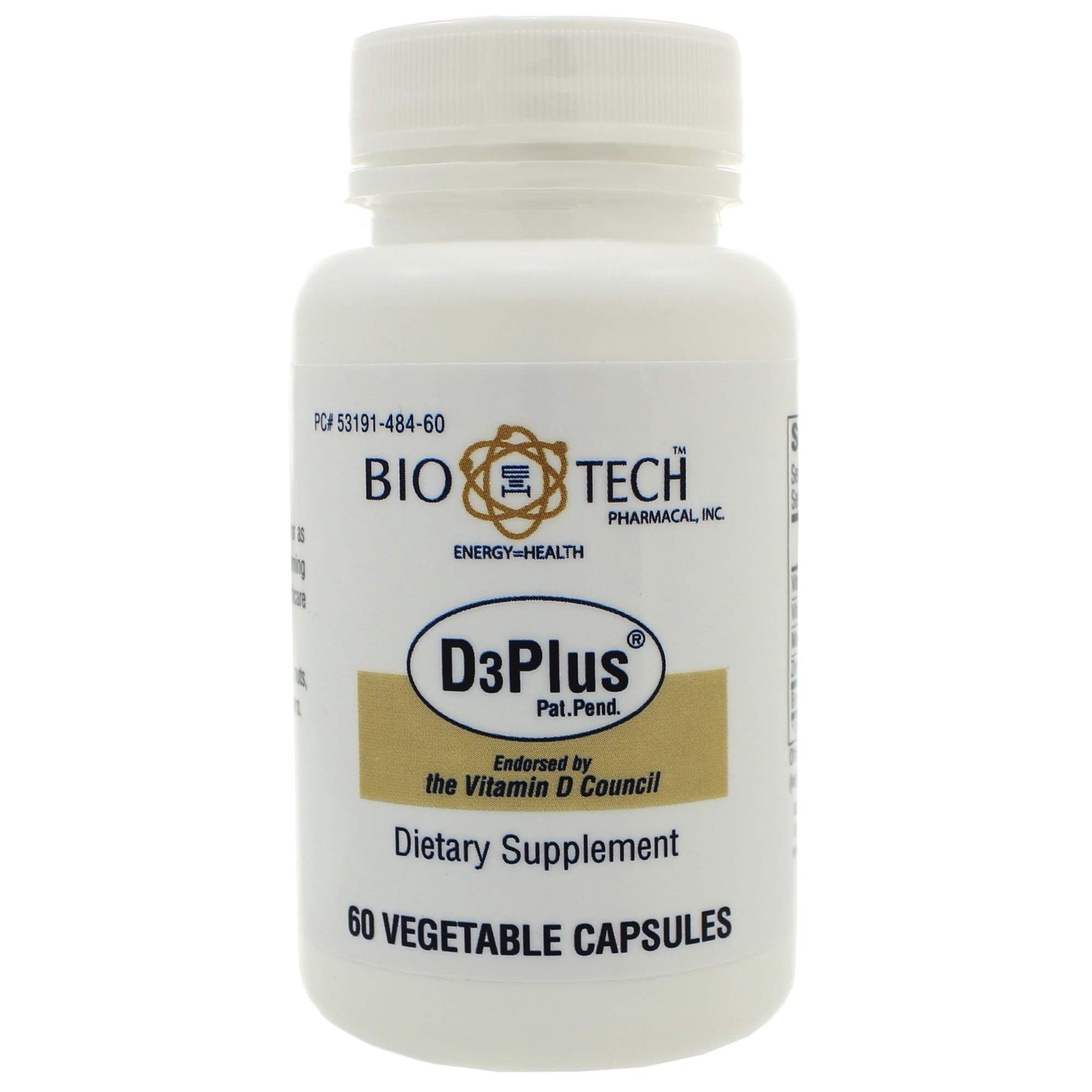 Bio-Tech Pharmacal D3 Plus Veggie Capsules, 60
