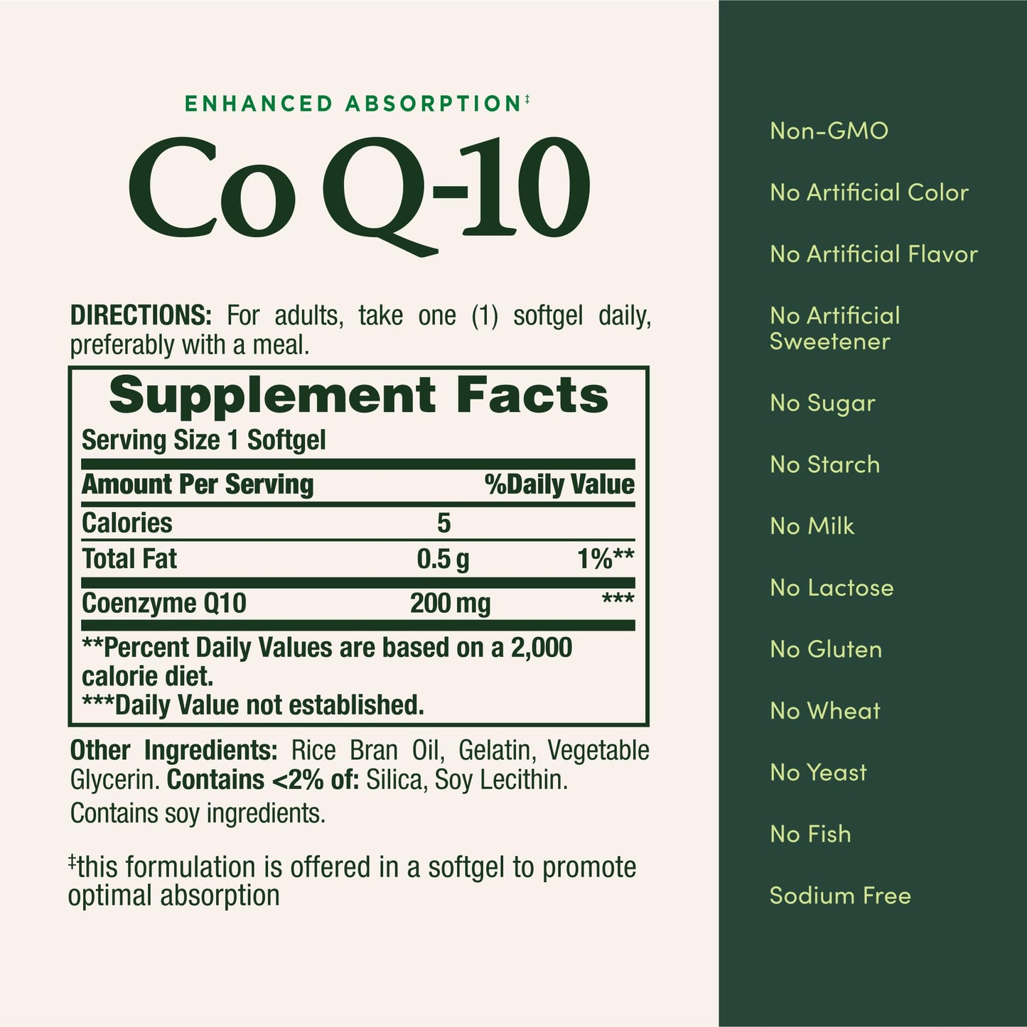 Nature's Bounty CoQ10 200 mg Softgels, 160 Count
