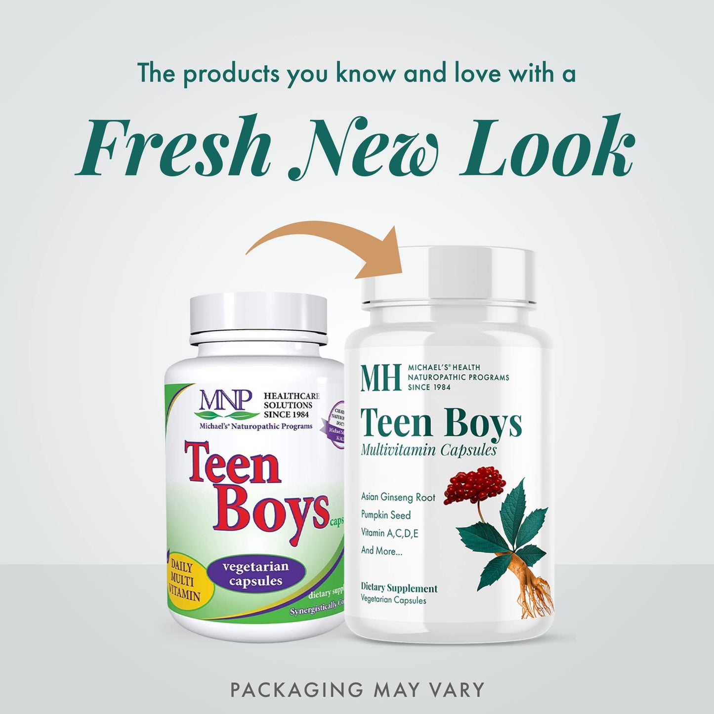 MICHAEL'S Health Naturopathic Programs Teen Boys Daily Multivitamin Supplement Capsules 60 Count