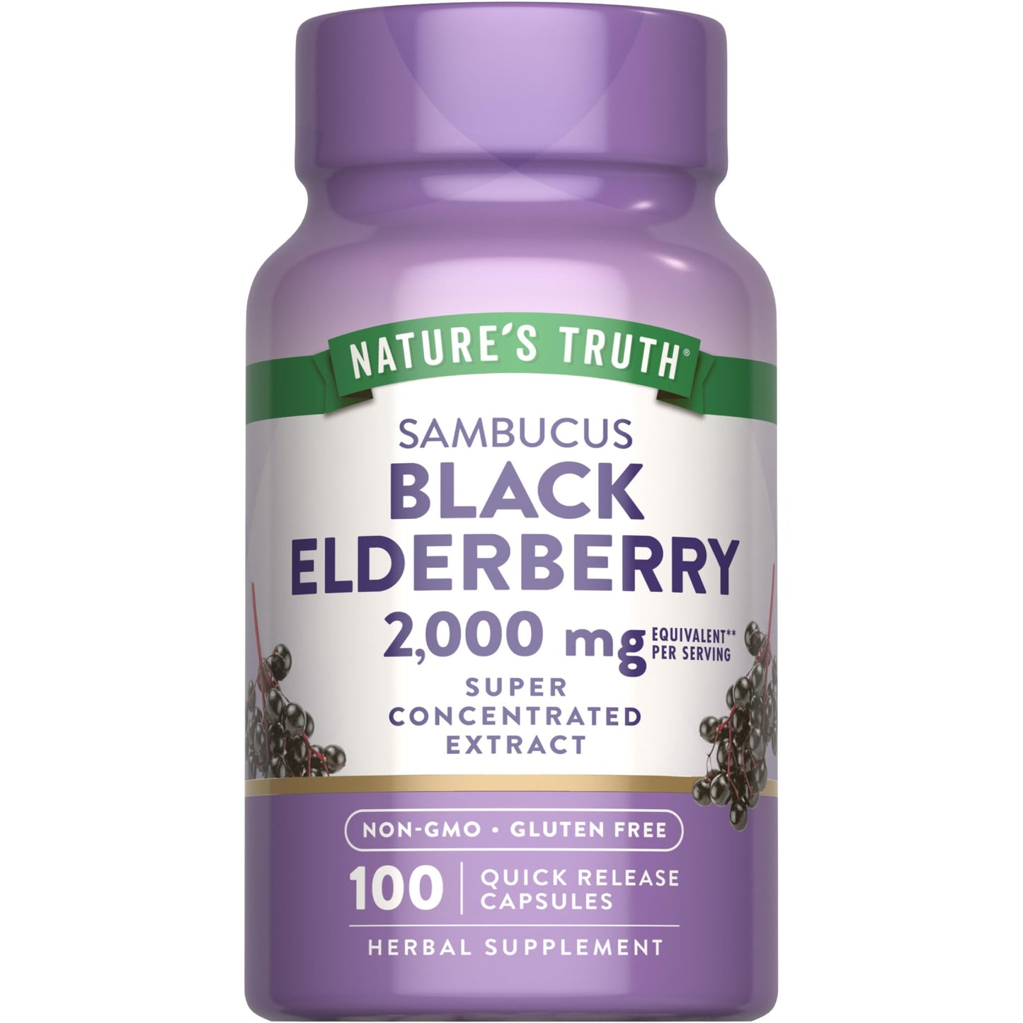 Nature's Truth Black Elderberry Capsules 100 Count