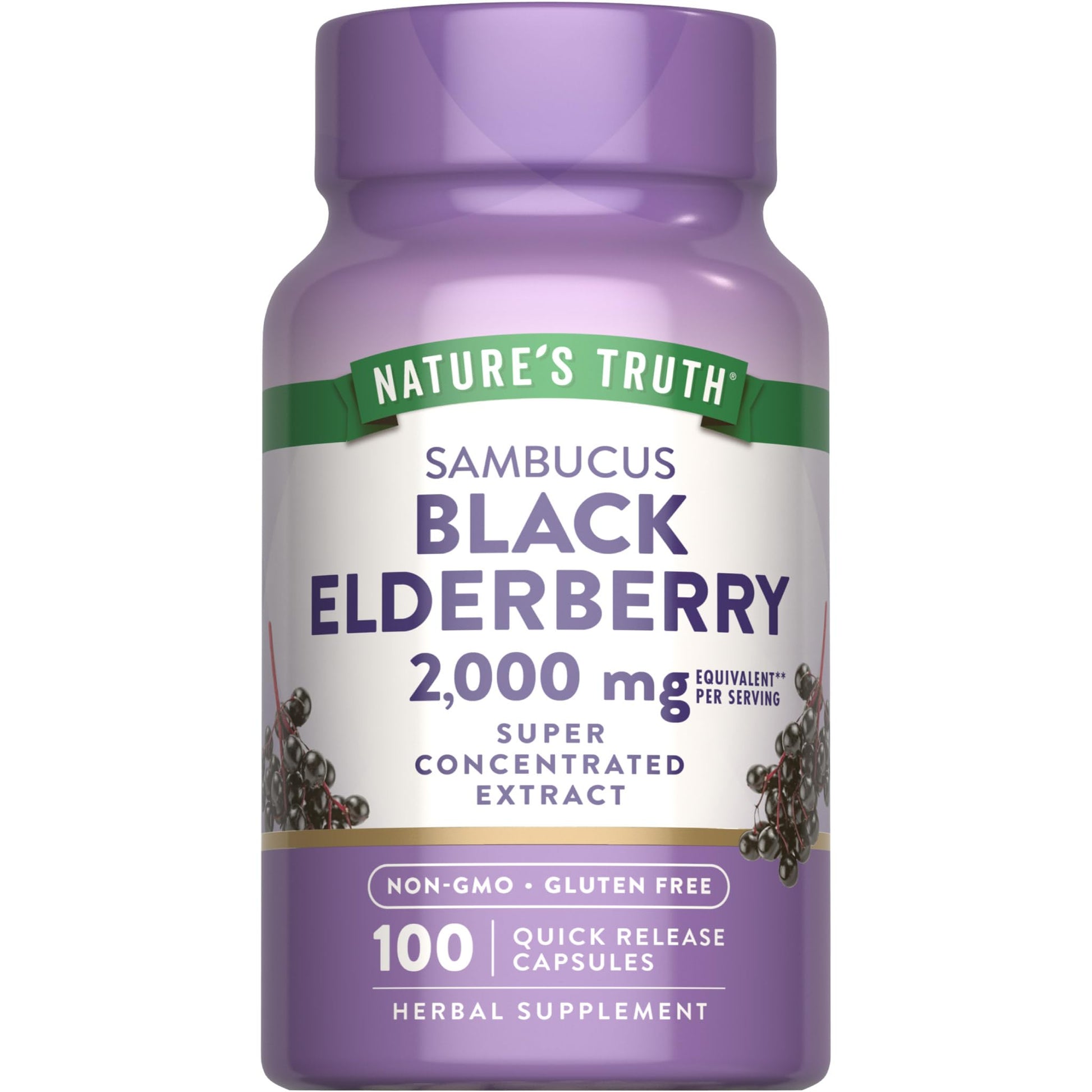 Nature's Truth Black Elderberry Capsules 100 Count