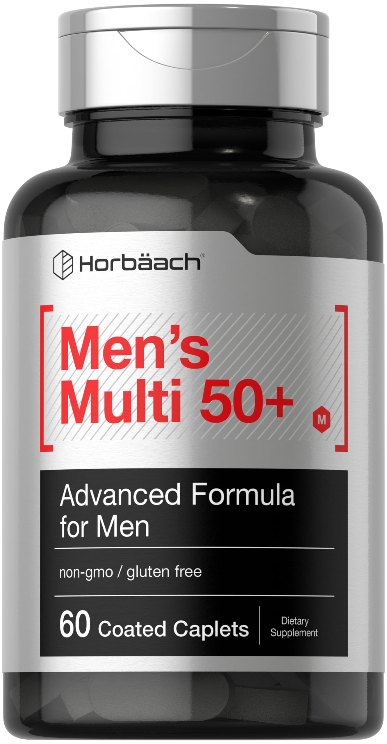 Horbäach Mens Multivitamins 50 Plus Caplets, 60 Count