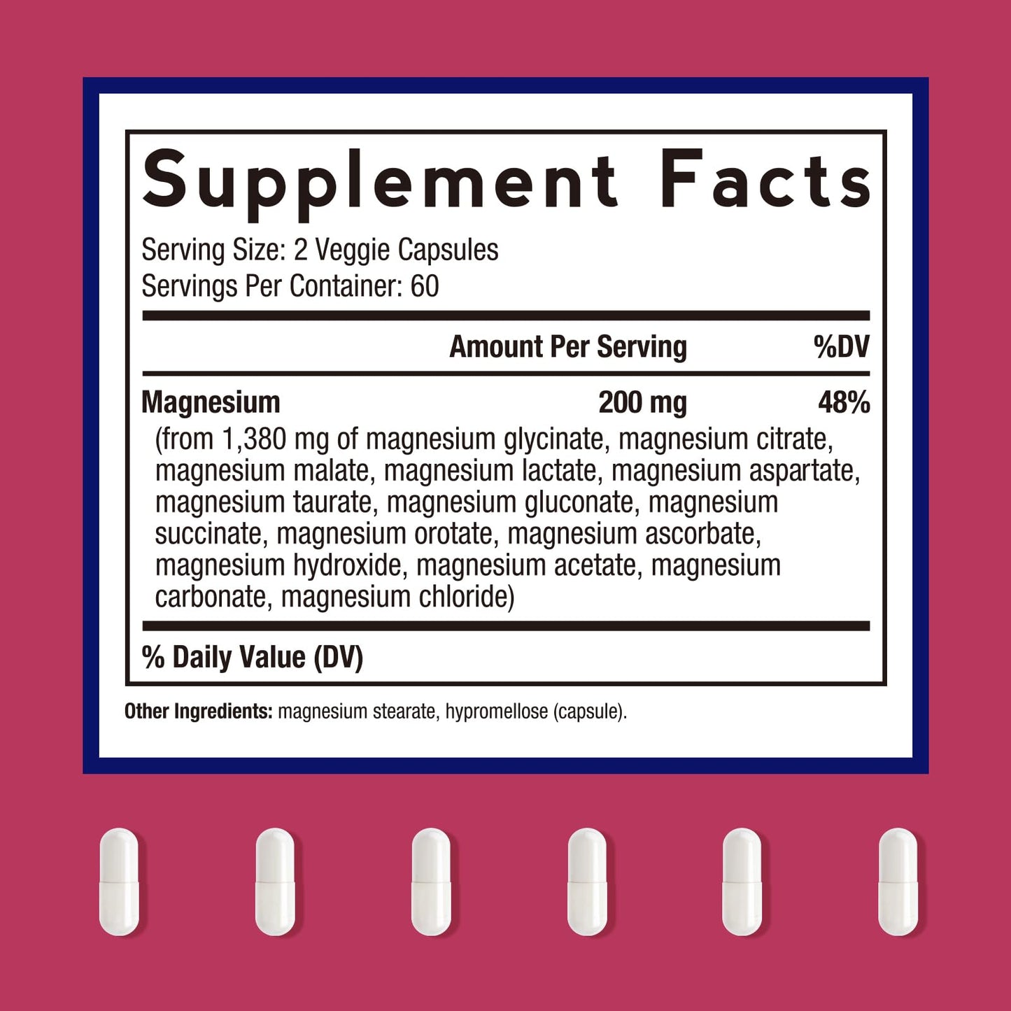 Doctor's Recipes Magnesium Complex 200 mg Elemental Magnesium, 14-in-1, Fully Chelated for Optimal Absorption, Relaxation, Calmness & Cellular Energy, Non-GMO, Vegan, 120 Capsules