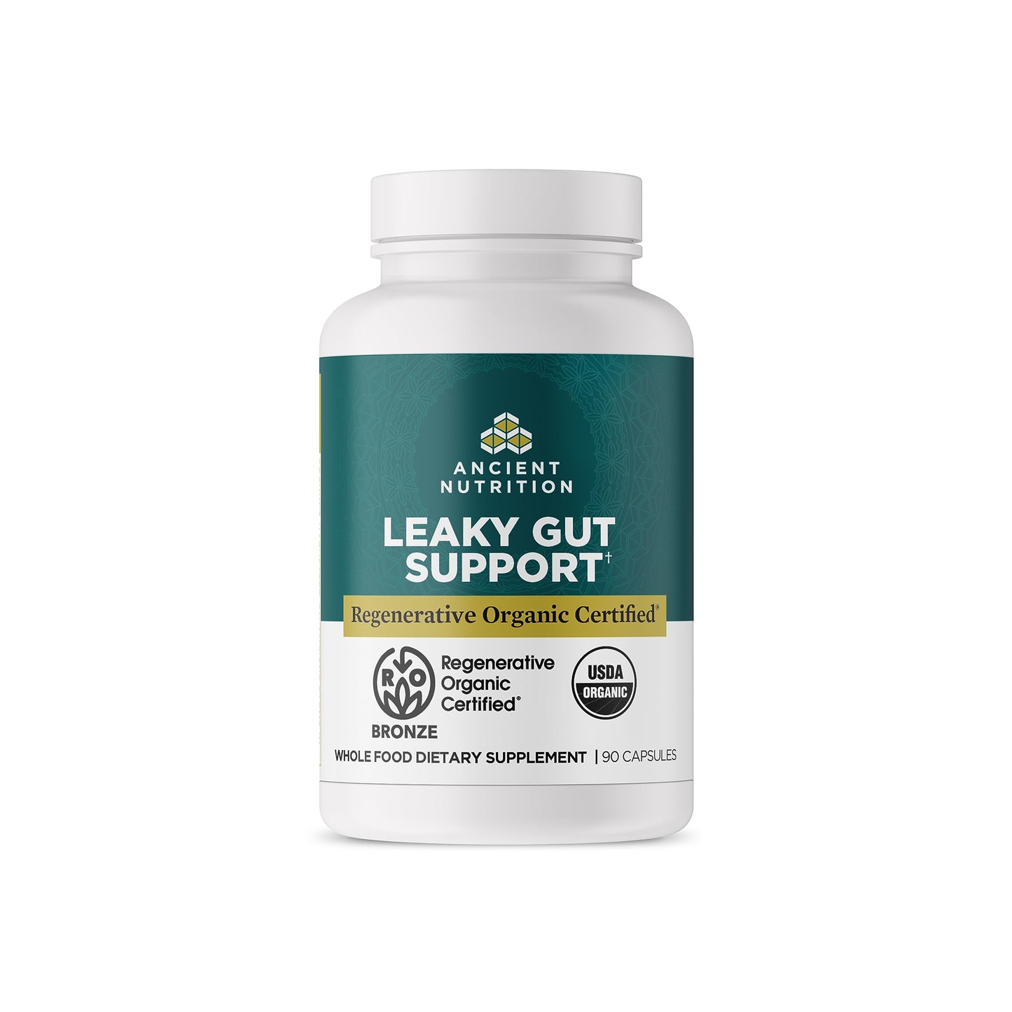 Ancient Nutrition Regenerative Organic Certified Leaky Gut Capsule, 90 Count