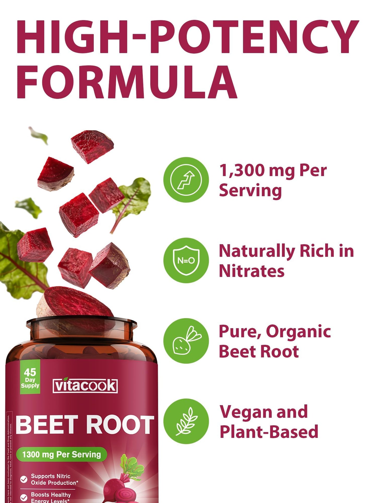 Vitacook Beet Root Capsules 90 Count