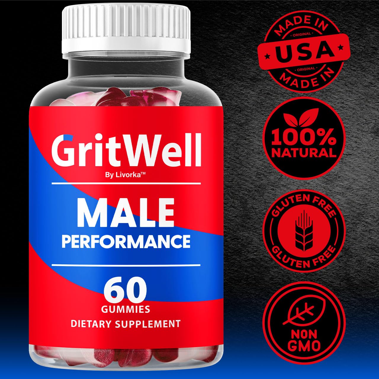 LIVORKA GritWell Gummies 60 Gummies
