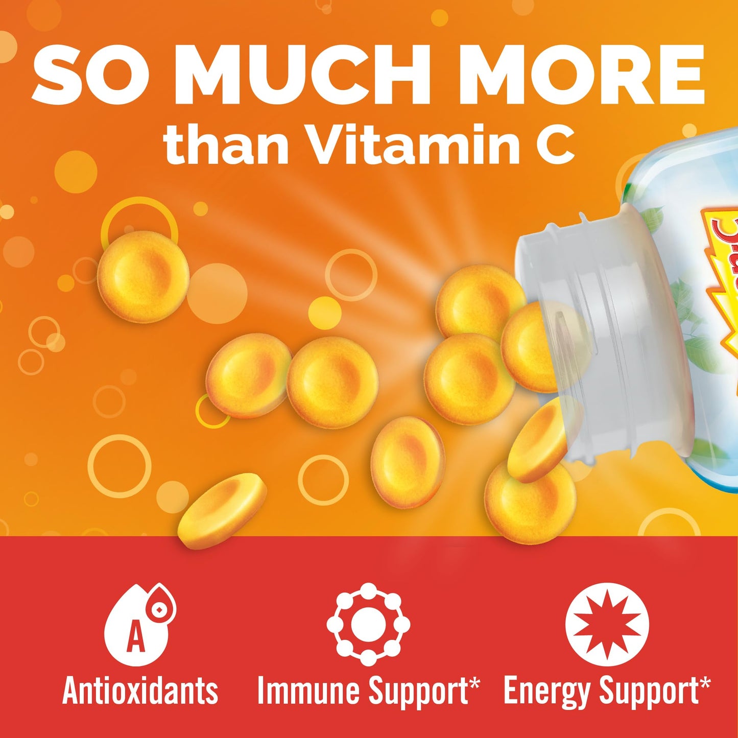 Emergen-C Vitamin C 1000mg with B Vitamins and Antioxidants, Chewable Tablet, 40 Count