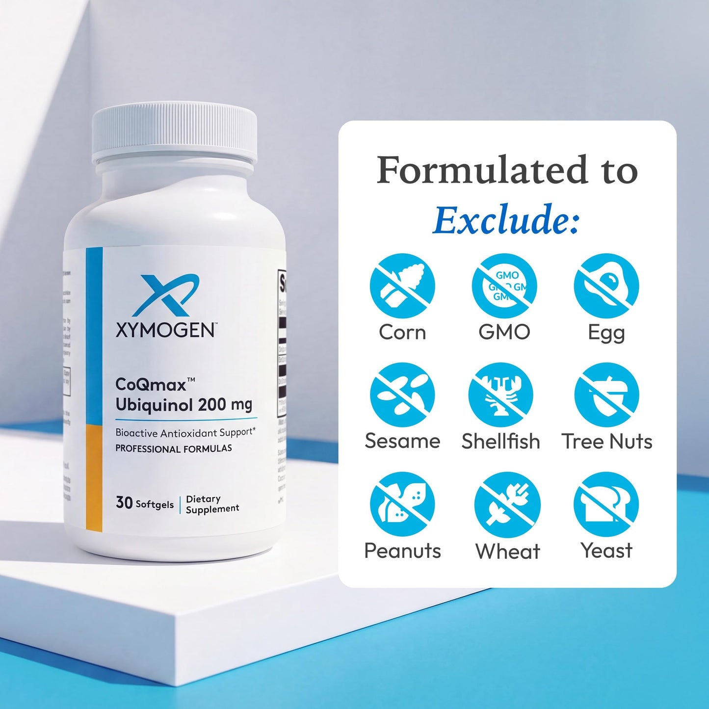 XYMOGEN CoQmax Ubiquinol Softgels 30