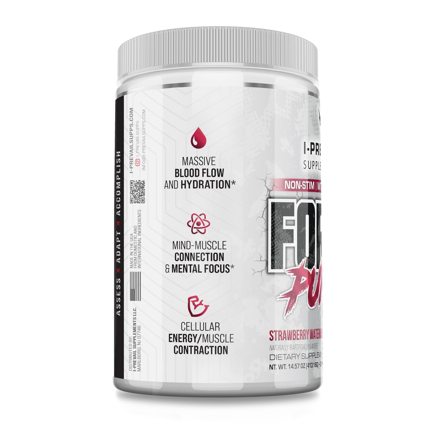 I-Prevail Supplements Forge Pump V2 Non-Stimulant Pre-Workout Nitric Oxide Boosting Powder, 14.96 Ounce