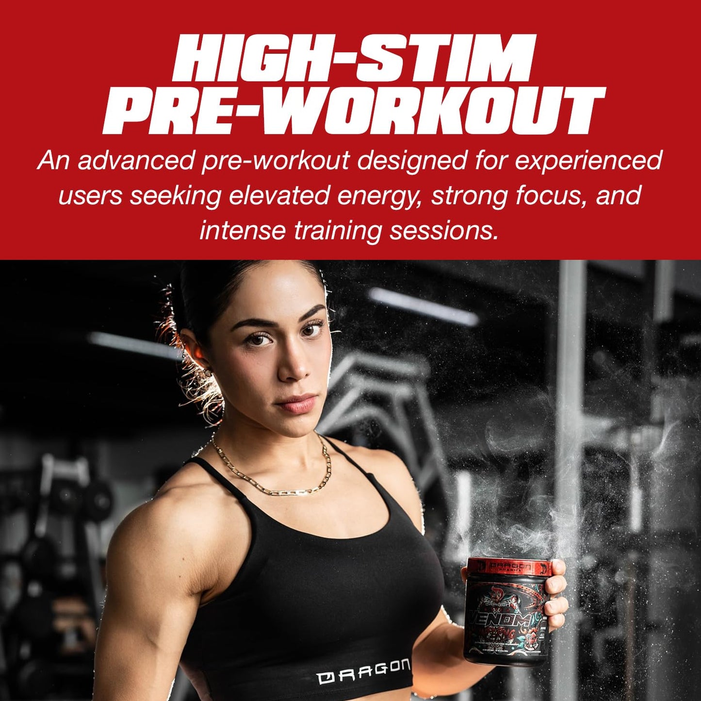 Dragon Pharma Venom Inferno Extreme High-Stim Pre-Workout Explosive Energy and Unparalleled Focus, Powder, 9.87 Ounce