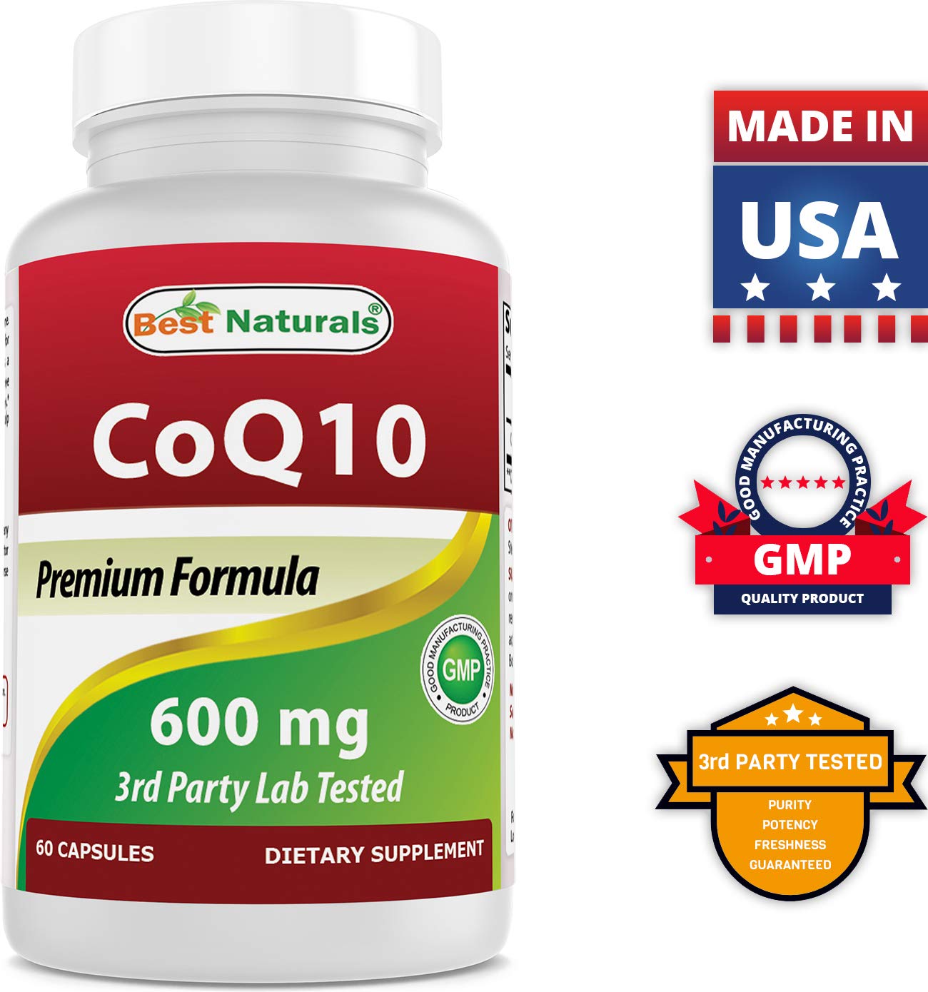 Best Naturals CoQ10 600 mg & Vitamin D3 5000 IU Capsules/Softgels 60