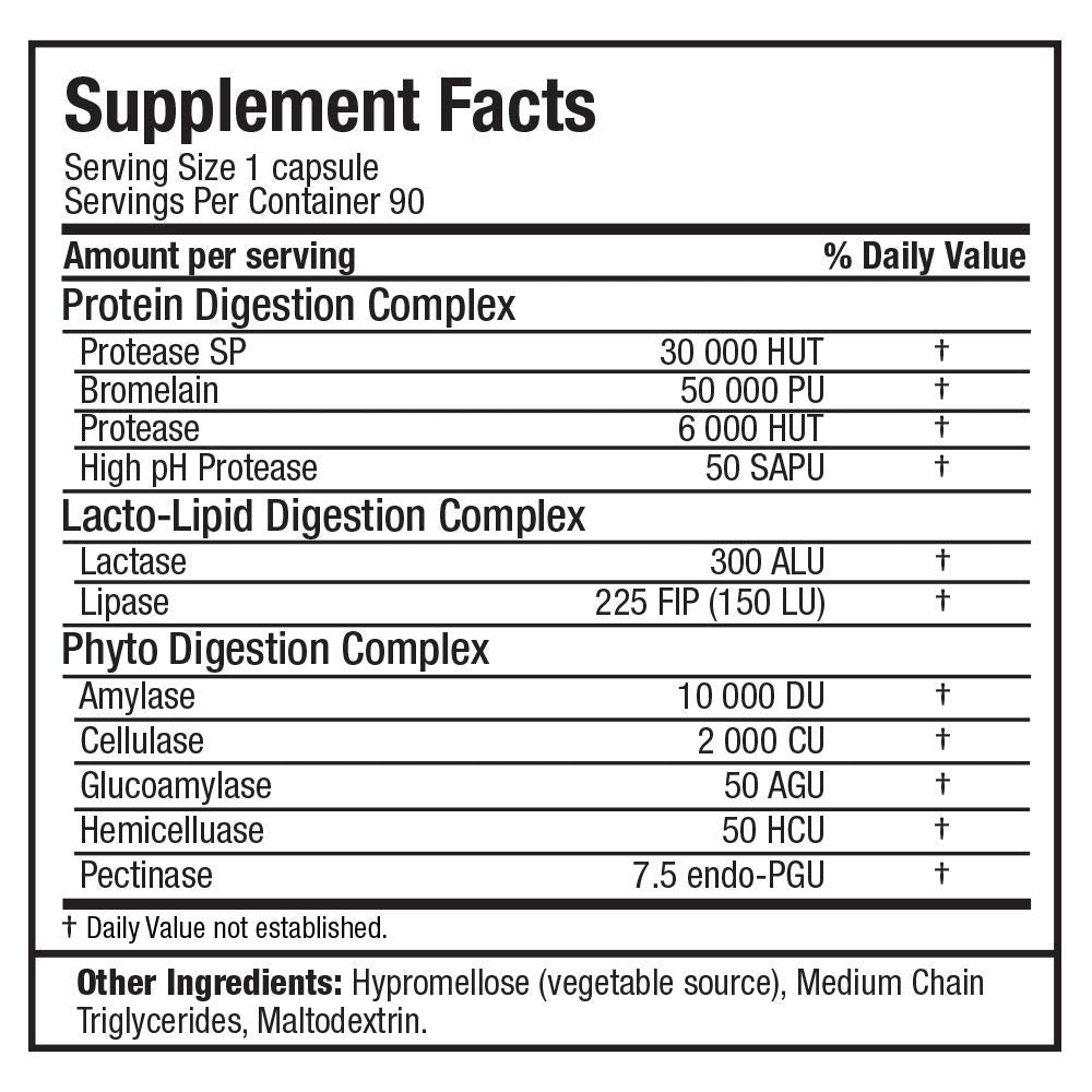 ALLMAX Digestive Enzymes Capsules, 90 Capsules
