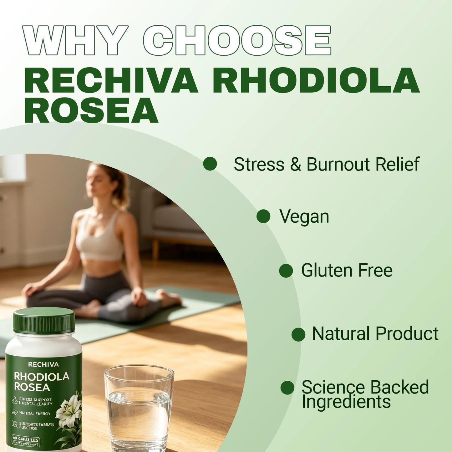 Refirm Restine Rhodiola Rosea Capsules 500mg, 60 Count