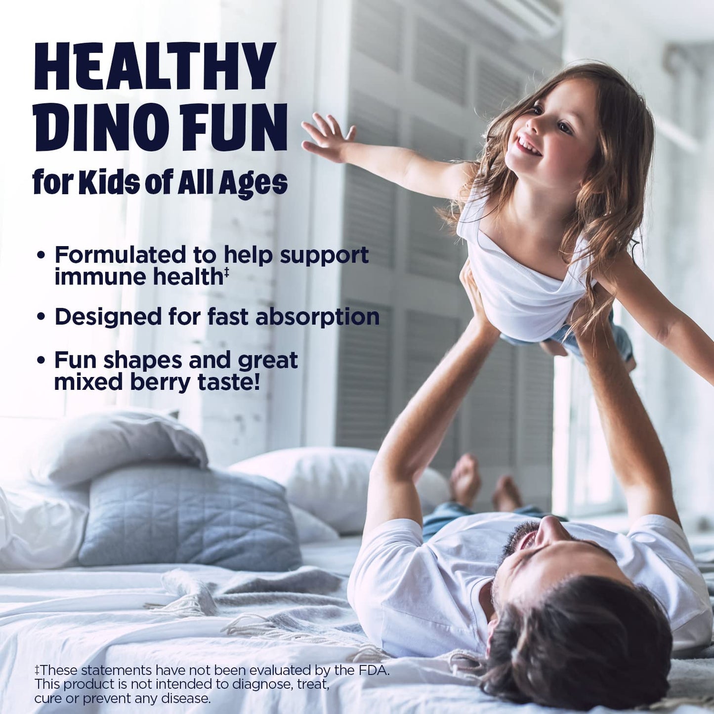 KAL Kids Zinc Elderberry Dinosaurs Immune Support Supplement, 90 Tablets