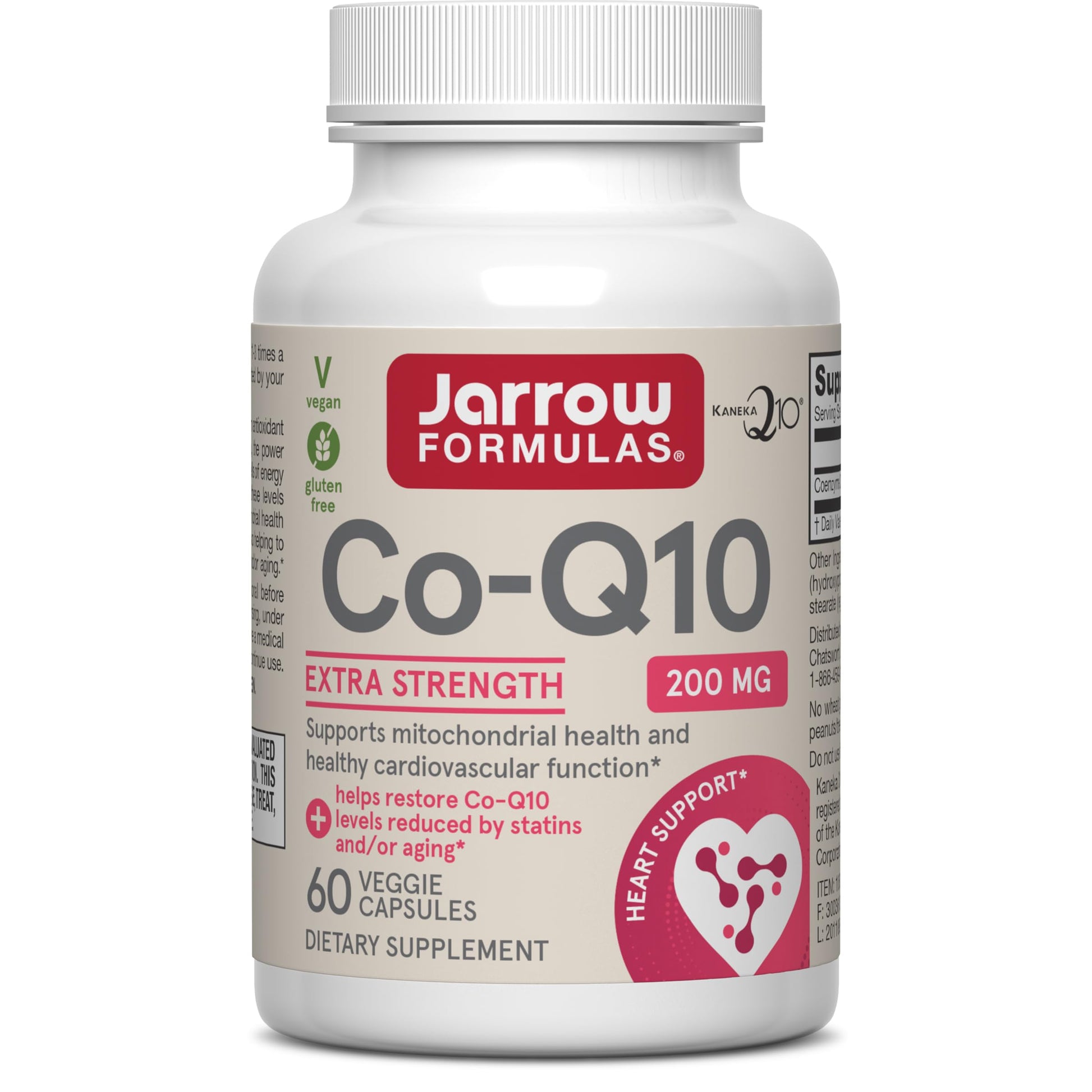 Jarrow Formulas Co-Q10 200 mg Capsules, 60 Count