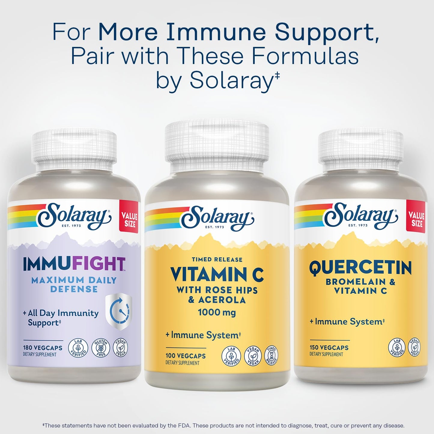 SOLARAY Vitamin C 1000mg Time Release Capsules 100 Capsules
