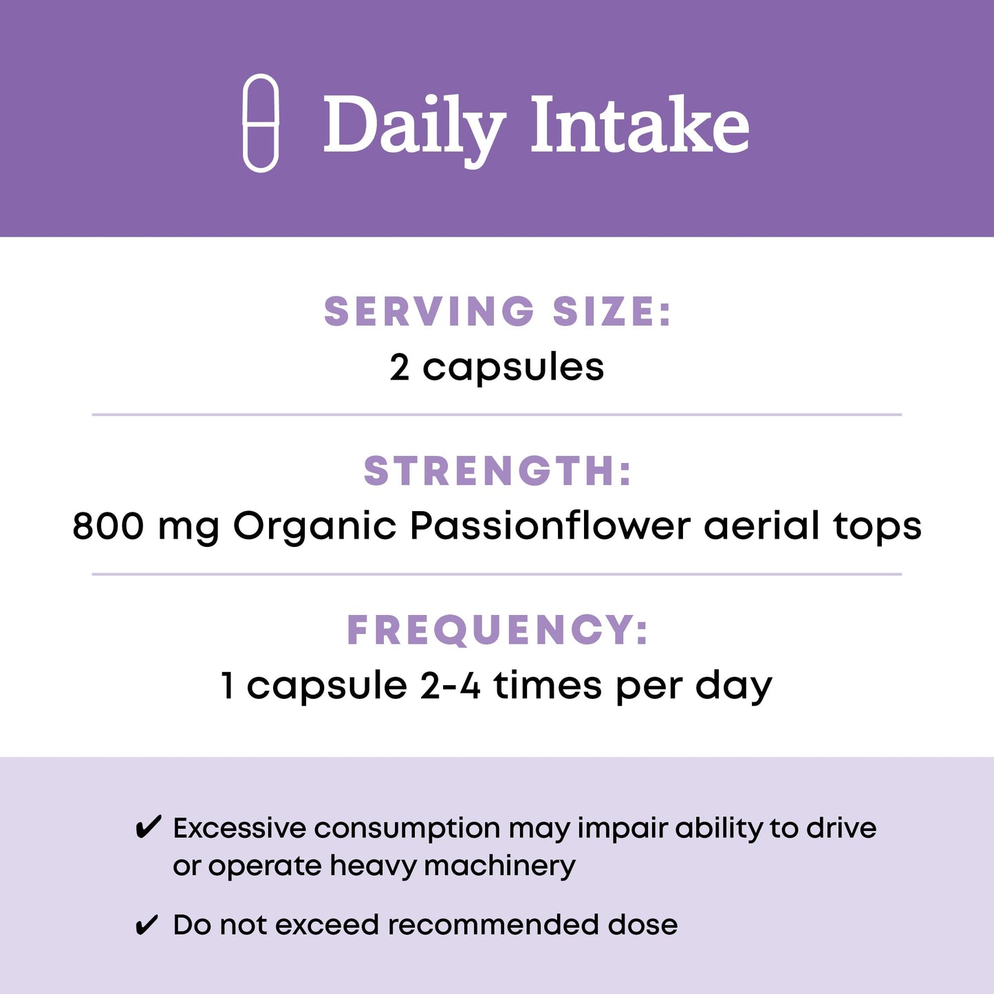 Oregon's Wild Harvest Passion Flower Organic Vegan Capsules 90 Count