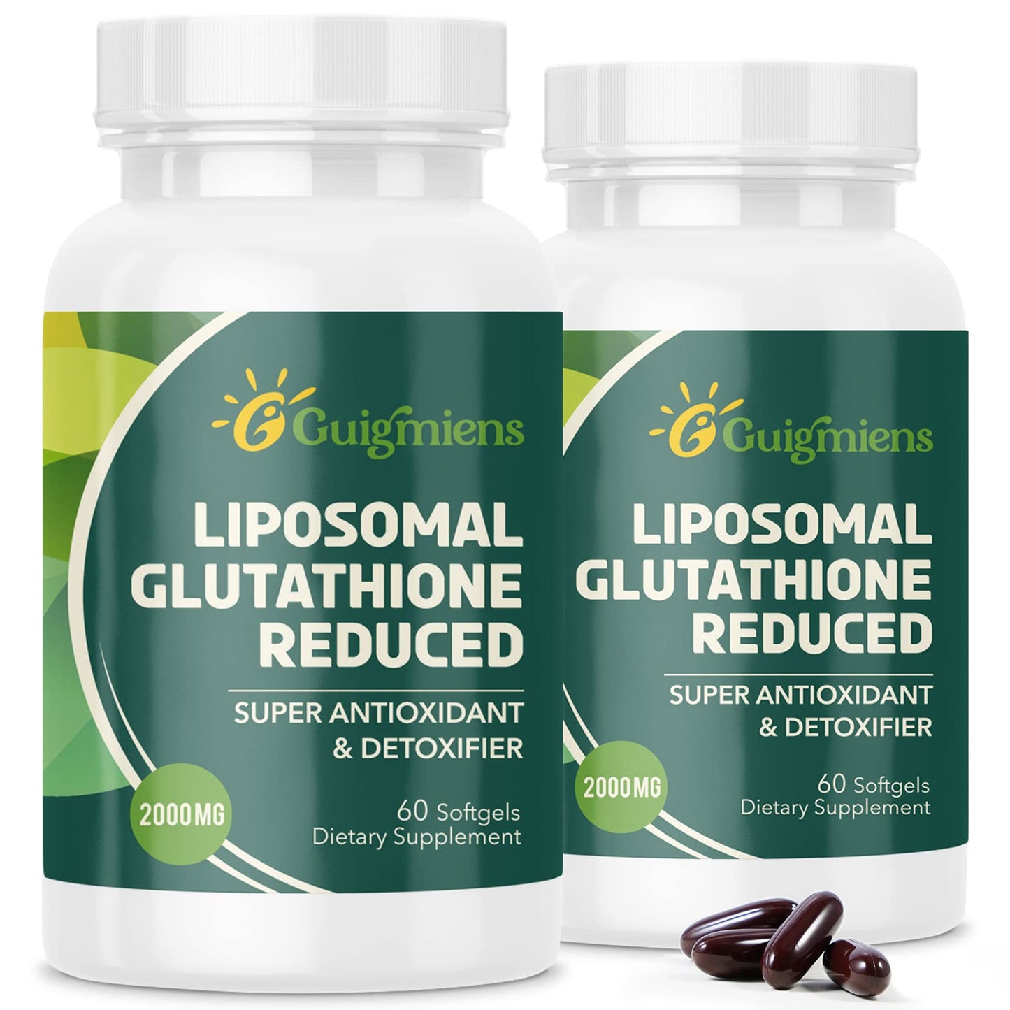 Guigmiens Liposomal Glutathione 2000 MG Softgels, 120 Count