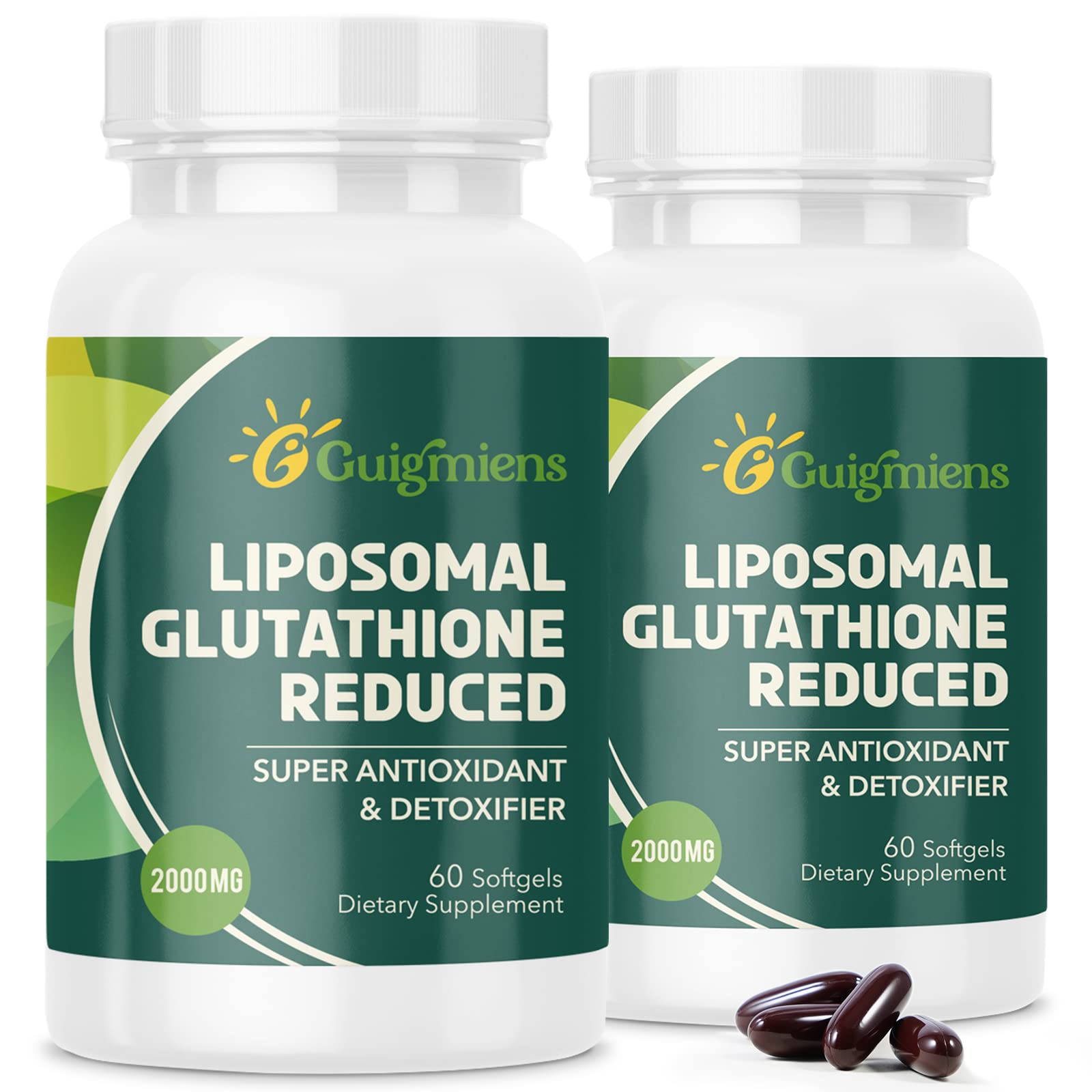 Guigmiens Liposomal Glutathione 2000 MG Softgels, 120 Count