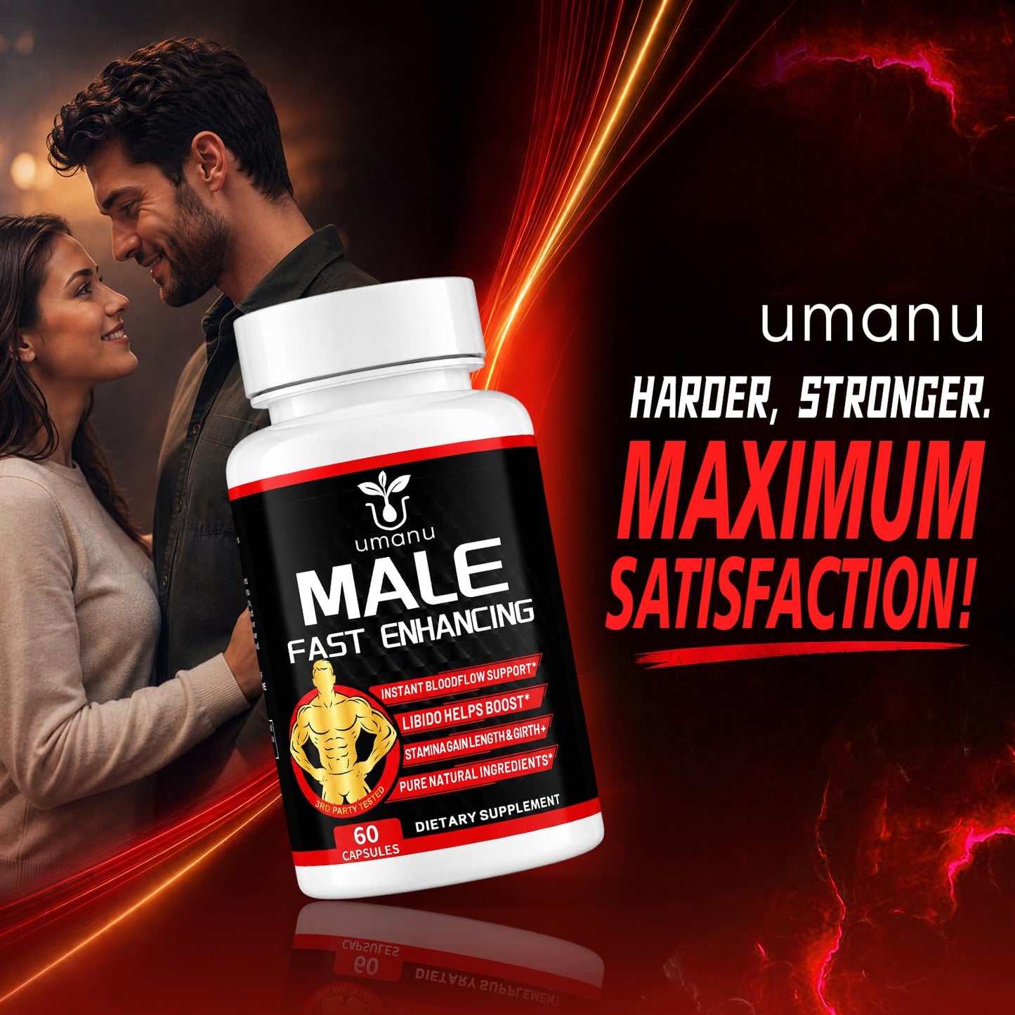 Umanu Fast-Acting Male Enhancing Supplement Caplets 60